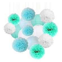 16 قطعة مجموعة كرات الورد الملونة - ديكور لحفلات الزفاف وعيد الميلاد | أزهار ورقية فاخرة لعيد الحب المهرجانات ديكورات جدار خلفية النافذة (مجموعة كرات الورد الأوروبية الأمريكية INS)'