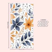 1/4 pièces Set de salle de bain avec thème de feuilles colorées, comprenant un rideau de douche, un tapis de bain, un tapis de toilette en U, un couvercle de toilette, un rideau de douche imperméable. Décoration de salle de bain de style moderne. Pas besoin de perçage, fabriqué en polyester, lavage en machine. Retour à l'école.