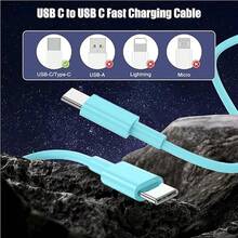 USB C 转 Type C 快速充电线 3.3 英尺/6.6 英尺/10 英尺，Type C 转 C 手机数据线兼容 17/16/15/Pro/Pro Max 快速充电，Type C 车载充电线兼容三星 Galaxy S25/S24/S23/S22/S21/S20 以及更多 USB C 设备 - 彩色 - 查看 6