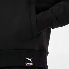 Puma Sudadera con capucha de manga larga informal con empalme de moda deportiva - Negro - Ver 6