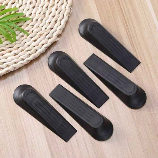 2/5 pièces Butoir de porte en plastique anti-vent, carte d'arrêt de porte anti-collision, bouchon de porte fixe, cale de sécurité pour le haut de la porte, cale de porte à ventouse