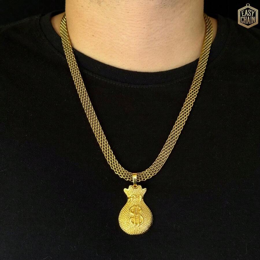 Old Coin Chain | Influencer Model With Differentiated Pendants - Colgante de bolsa de dinero de Nino - Ver 1