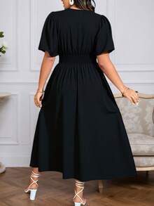 Plus Size Dresses - Black - View 6