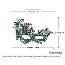 Halloween Rhinestone Butterfly Mask - Sparkling Butterfly Shape With Bright Rhinestone Embellishments, For Masquerade, Cosplay Dress Up To Add Mysterious Charm, Light And Elegant, So That Your Holiday Styling Is More Dreamy And Gorgeous - 綠色 - 查看 9