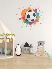 彩色油漆足球卧室客厅门廊宿舍家居装饰墙贴纸自粘式 - 彩色 - 查看 3