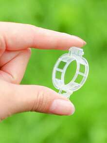 100 件番茄夹、塑料棚架夹、植物支撑夹、葡萄藤夹、番茄藤、蔬菜植物夹、花园夹、幼苗固定夹，保持植物直立健康生长