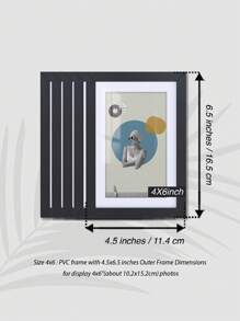 Luxury PVC Picture Frame In Classic Matte Black – High-Quality Shatter-Resistant Acrylic Glass, 4x6/5x7/8x8/8x10/11x14/12x16-Inch, Available In Multiple Sizes For Wall-Mounted Or Tabletop Display. Perfect For Enhancing Home Decor, 30x40/30x30/20x25/20x20cm, For Star/Moon