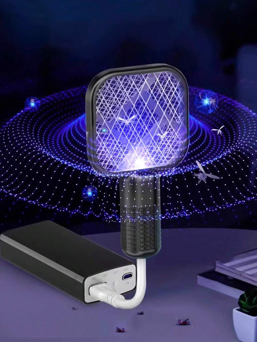 带紫外线的 USB 灭蚊拍，便携式迷你灭蚊灯，室内外均可使用，适用于家庭、汽车、露营、旅行、酒店，驱虫 - 彩色 - 查看 1