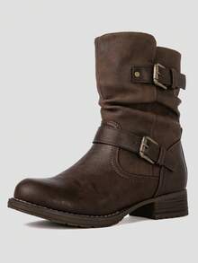 GLOBALWIN Women's Ankle Booties Winter Fashion Boots For Women Fall Boots Winter Boots Holiday Season - 棕色 - 查看 1
