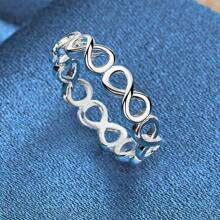 Eleganter 925 Sterling Silber Ring mit Unendlichkeitssymbol Design, tolles Geschenk für Damen, perfekt als Geschenk zum Erntedankfest, für den täglichen Gebrauch, Feiertage und Geschenkanlässe, im vintage-boemischen Stil