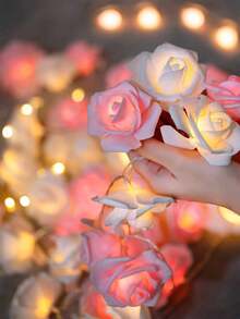 Luzes de Corda Imitação de Rosa LED, Decoração Romântica para Pedido de Casamento
