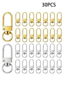 12/30 Pieces Lobster Claw Clasps Gold Swivel Snap Hooks, Metal Lobster Clasp Keychain Swivel Lanyards Snap Hooks Key Chain Hooks For Jewelry Making Purse Bags Keychain Clasp Connector Art Crafts - Lobster Claw Clasps - View 20