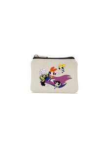 THE POWERPUFF GIRLS Unisex Canvas Coin Purse Versatile Fashion Style Small Change Wallet Portable Cartoon Coin Pouch For Men Wallet Mini Wallet Purse Wallet Travel Wallet Coin Wallet