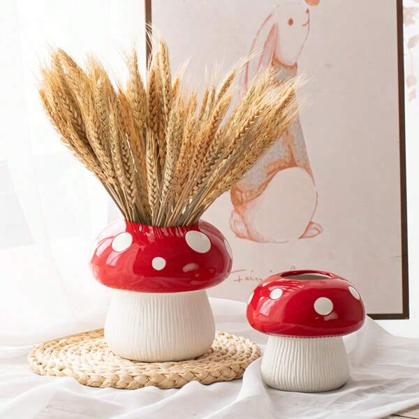 Cute Mushroom Shaped Vase, Home Decor, Desktop Ornament