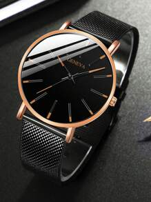 2 Set Herren neue Mode, Business Quarz Armbanduhr, Lässig & einfaches Design, geeignet für den täglichen Gebrauch, Schulanfangszeit, Abschlusszeit, Erntedankfest, Paare, die besten Geschenkuhren ohne Uhrenbox