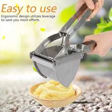 Jogold Large Duty Steel Potato Ricer Puree Masher Juicer Vegetable Fruit Press Maker - Silver - View 4