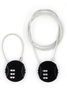 Wire Rope Password Lock Padlock, Luggage And Bicycle Password Lock Ball Password Lock Cartoon Password Padlock, Used For Outdoor Travel, Camping, Luggage - Stylish Wire Padlock, Suitable For Outdoor Activities, Travel Accessories, Necessary Luggage Accessories For Travel, Useful Items For Outdoor Accessories Travel Essentials Vacation Summer Holiday Back To School Mini Travel Products