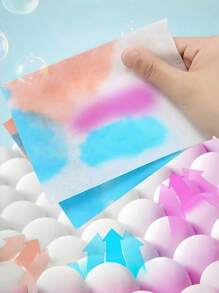 50 pièces - Tablettes de lessive absorbantes de couleur pour machine à laver, papier de lessive anti-taches et anti-mélange de couleurs, accessoires de lavage absorbant les couleurs, convient pour le nettoyage des draps, rideaux, vêtements et autres tissus, articles ménagers