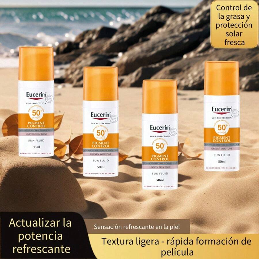 4PCS Eucerim protector solar crema antiedad control claro SPF50+ 50mL - 4 piezas - Ver 1