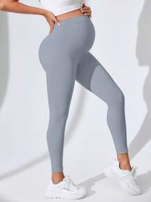 Women's High Waist Seamless Leggings, Maternity Casual High Waist Stretchy Butt Lifting Yoga Pants, Fitness Yoga Skinny Tights, Cropped Athletic Pants. Smoothing, Contouring, Lifting - Lightweight And Comfortable For Indoor, Studio, Stretching, Casual Daily Wear.