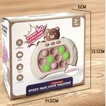 1pc Kids High Challenge Game Machine With 999 Levels, Stress Relief Push Game, Cute 3D Cartoon Astronaut/Bear/Duck/Rabbit Design, Multiple Modes, Cognitive Memory Reflex Training, Handeye Coordination Improvement, Puzzle Game, Children Party Gift, Birthday Toy
