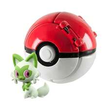 pokemon 1 set/2 pezzi 1 Pokeball + 1 Giocattolo modello Pokemon, Pallina Sorpresa Pokemon con animale domestico che salta fuori, Giocattolo da collezione divertente, Perfetto come regalo di compleanno, Souvenir per feste