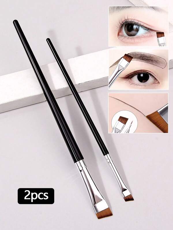 قلمان للآيلاينر فائق النعومة والرقة، فرشاة مكياج متعددة الاستخدامات، تصميم محمول
