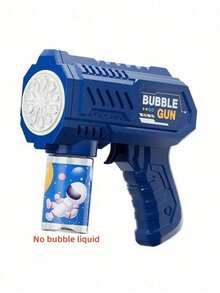 Automatic Electric Bubble Gun, 10-Hole Handheld Lightweight Bubble Machine, Complete Kids Toys Without Battery, Bubble Water - 藍色 - 查看 1