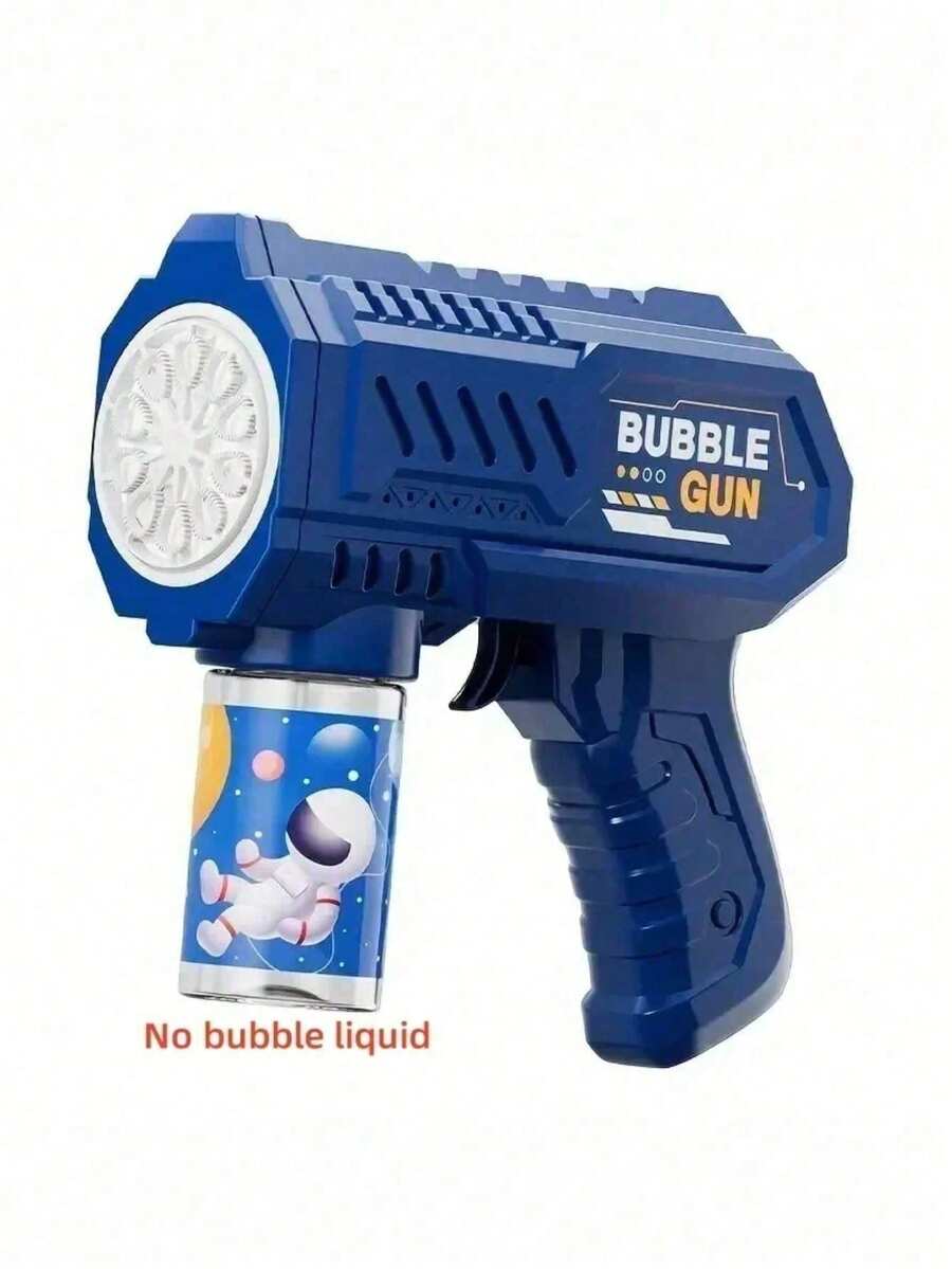Automatic Electric Bubble Gun, 10-Hole Handheld Lightweight Bubble Machine, Complete Kids Toys Without Battery, Bubble Water - 藍色 - 查看 1
