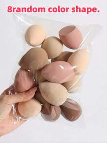 6pcs Makeup Sponge, Random Shape, Suitable For All Skin Types, Latex-Free Multi-Purpose Makeup Sponge For Liquids, Creams And Powders, No Stripes, Smooth Make-Up Applications, Simple And Beautiful, Easy To Carry.