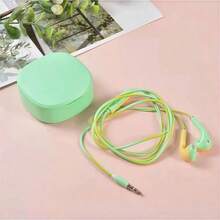 帶麥克風有線耳塞，入耳式耳機，高保真立體聲，強大的低音和晶瑩剔透的音訊，兼容3.5毫米插頭 - 彩色 - 查看 10