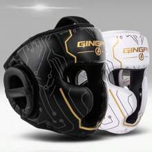 GINGPAI Professioneller Boxhelm, Erwachsene & Jugendliche, Unisex, für Kampfsportarten, Muay Thai, Taekwondo, Training