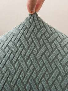 1pc/2pcs Jacquard Sofa Cushion Cover Elastic Sofa Seat Slipcover Anti-Dust Removable Couch Pad Protector Cover For Living Room - Army Green - View 4