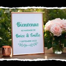 Personalized Wedding Stickers – Welcome Sign Decorative Stickers – Elegant Wedding