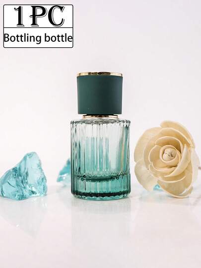 1 frasco de spray de perfume de vidro de 30ml/50ml, frasco dispensador de perfume verde, atomizador de colônia portátil, atomizador de perfume de viagem que pode ser recarregado