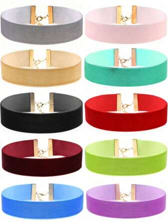 1pc Retro Gothic Style Choker Necklace, Multi-Color Options For Women, Suitable For Everyday, Festivals, Parties And Weddings
