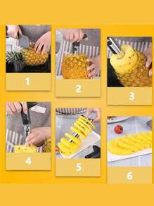 1 Piece Of Stainless Steel Pineapple Corer And Slicer, Pineapple Slicer Peeler Cutter Peeler, Stainless Steel Kitchen Fruit Tool, Fruit Corer Tool, Household Kitchen Tool, Outdoor, Camping Kitchen Tool, Labor-Saving Tool Suitable For Girls, Summer, Beach Party, Portable Tool, Free Color And Style