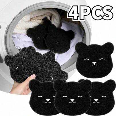 2/4pcs Reusable Pet Hair Remover Laundry Sponges - Effective Anti-Winding Cleaning Tools For Washing Machines - Capture Lint, Hair And Debris, Easy To Clean, Reusable, Durable, Perfect For Pet Owners And Laundry Day