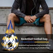 1 pezzo Borsa a rete in nylon spesso per il trasporto di pallavolo, pallacanestro, pallone da calcio, borsa per l'allenamento sportivo