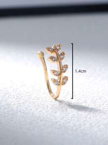 Tkool 1 Pc U-Shaped Micro-Inlaid Zirconia Branch Nose Ring, Fake Nose Ring Piercing Jewelry For Women
