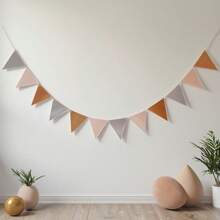 1pc Rainbow Pennant Banner Flags Garland Multicolor Bunting String Triangle Flags Bulk Rainbow Bunting For Carnival Birthday Party Festival Decorations