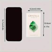 1 pièce - Cartes de cristaux : 78 cristaux infusent votre vie de vitalité, surface haute brillance, thème fantaisie, ensemble de cartes de tarot pour débutants, divertissement mystérieux | Design de cartes de tarot fantaisie | Images de cristaux polis