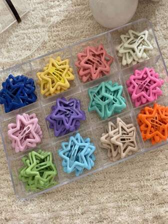 150pcs Random Color Star-Shaped Hair Clips For Girls, Y2K Cute & Fashionable Starry Hair Accessories, Candy-Colored Hair Clips & BB Clips (Photo Shoot Prop Display, Not Included With Product) Claw Clips Hair Claws Hair Barrettes, Hair Slide, School Stuff, New Years