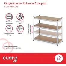 Cuory Anaquel Organizador Estante Metalico 5 Niveles de Almacenamiento Uso Rudo Anaqueles Metalicos para Tienda Estante Organizador Metalico Resistente Estanteria De Almacenamiento Multiusos