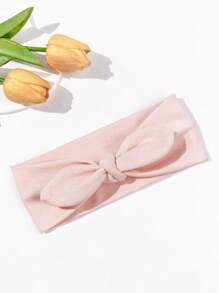 1 pieza Diadema ancha de mujer con orejas de conejo, diadema de unicolor linda y dulce para niñas, diadema elástica con lazo turbante diadema banda para sudar