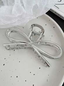 1 buc elegantă argintie fundă gheare de păr, coc versatil pentru naveta agrafe de păr agrafă de păr maxilar cleme de păr clutch de păr agrafă de păr prinzătoare de păr, casual