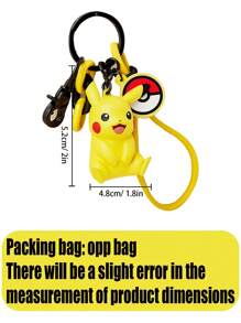 pokemon A Pokemon Keychain Is Suitable For Hanging And Decoration. Pokemon Pikachu Keychain Pendant In Stock, Genuine Pokemon Pikachu Keychain Pendant Small Statue, Geng GUI Pendant Bag, Cute Cartoon Doll Party Decoration And Party Small Gift Christmas, Halloween, Festival Supplies, Festival Decorations, Thanksgiving, Back-To-School Season, Autumn And Winter