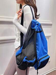 Mochila de red con cordón para nadar con compartimentos secos y húmedos, para playa, gimnasio y equipo de ejercicio, bolsa de deporte de verano para natación, yoga