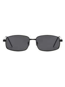 1 pièce Lunettes de soleil carrées métalliques rétro, lunettes décoratives classiques de mode unisexe avec protection UV pour l'extérieur, la plage et les voyages