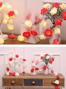 Luzes de Corda Imitação de Rosa LED, Decoração Romântica para Pedido de Casamento